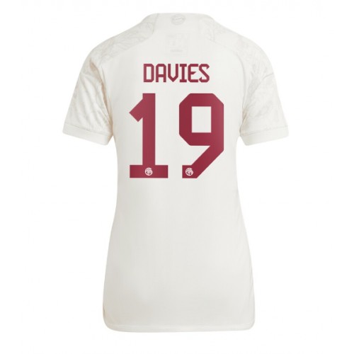 Bayern Munich Alphonso Davies #19 Kolmaspaita Naiset 2023-24 Lyhythihainen